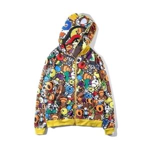 Bape Multicolor Graphic Jacket All Over Print Y2K Graphic Street Wear Punk Grung